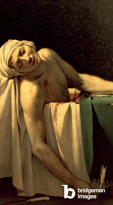 The Death of Marat, (1793), Jacques Louis David / Bridgeman Images